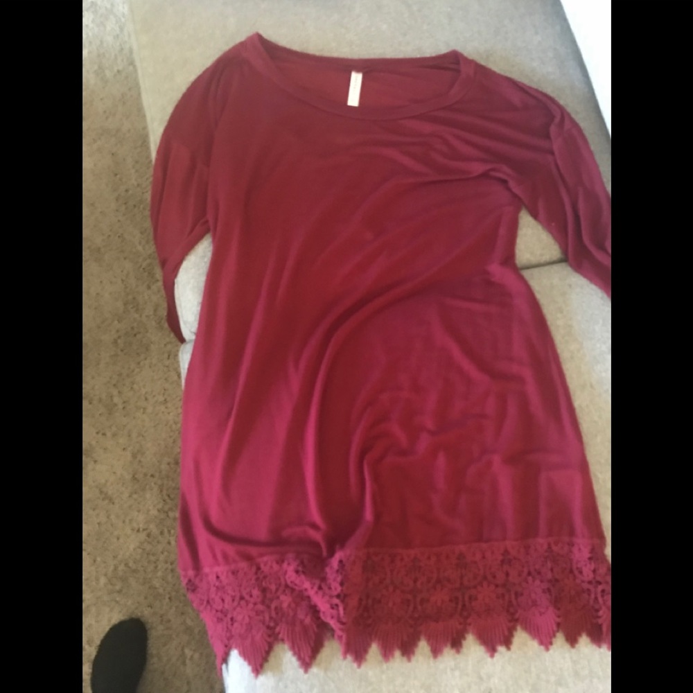 Burgundy tunic